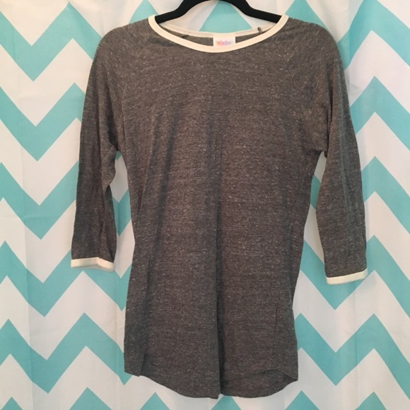 LulaRoe gray long sleeve top - Picture 3 of 3